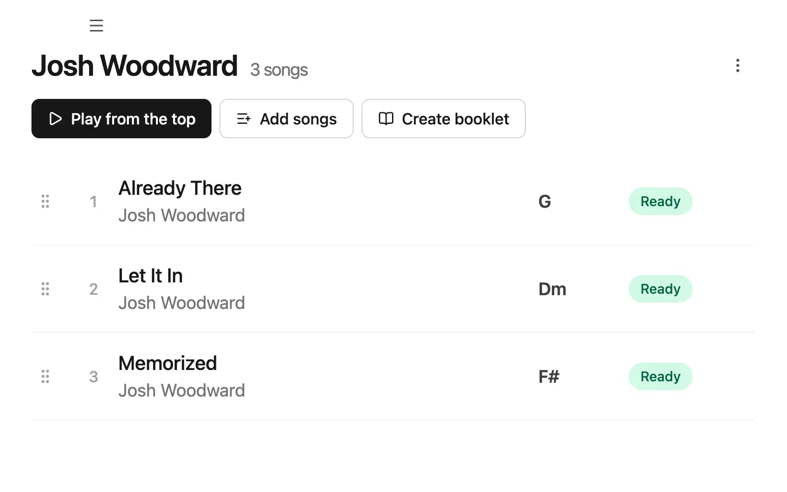 A playlist of five Camp Tawonga songs